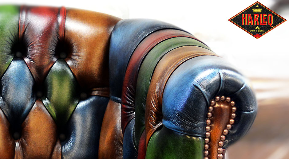 chesterfield patchwork modern chair leather