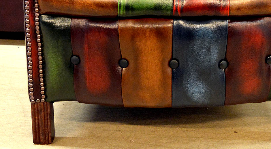 chesterfield patchwork modern chair leather